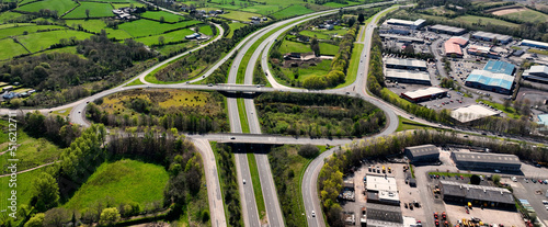 Aerial photo Larne Road Roundabout M2 at Ballymena Co Antrim Northern Ireland