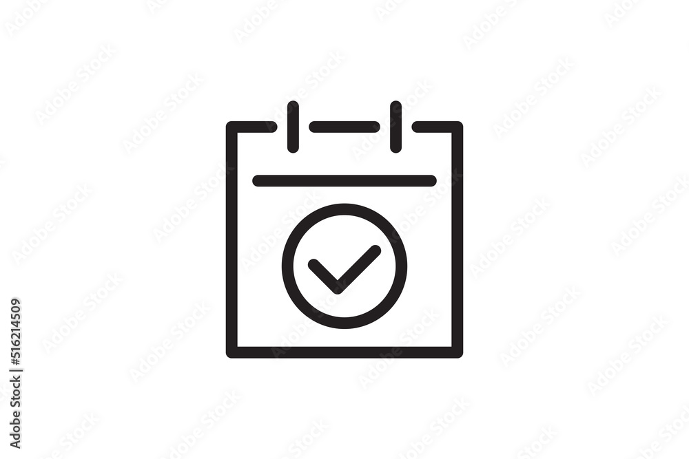 Calendar icon, business reminder symbol. Month and day plan illustration. Calendar icon, business reminder symbol. Month and day plan illustration.