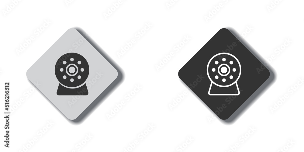 Web camera icon. IP camera symbol. Vector illustration.
