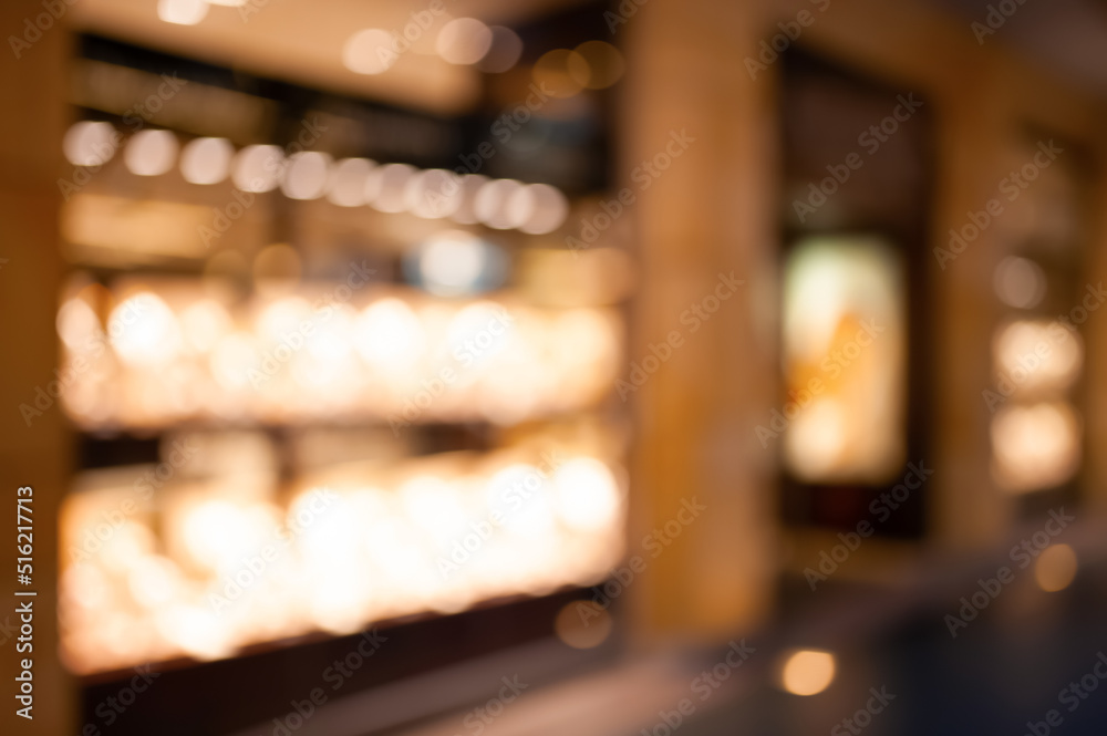 Blurred view of modern shopping mall interior Blurred view of modern shopping mall interior