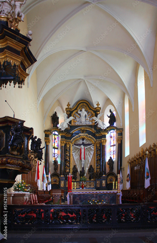 Interior of Cathedral of Peter and Paul in Kamenetz-Podolsky, Ukraine