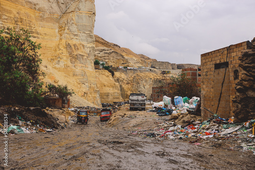Cairo Ecological Problem and People of the Zabbaleen ,district, who are solve the garbage situation in Capital City, Egypt 