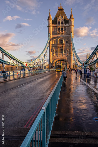 Tower Bridge - a drawbridge in London  UK. 