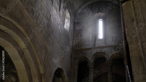 Ethereal light coming through the gothic church window