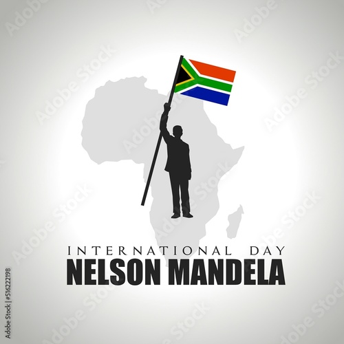 Happy international Nelson Mandela Day vector illustration. 