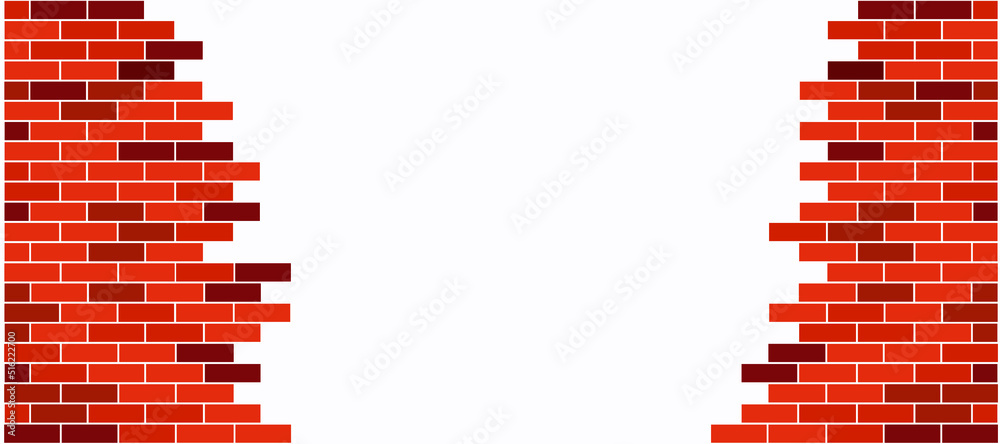 Grunge, empty background brick wall side view. Funny vector block stone for texture banner or wallpaper. Urban sign. Building brick pattern, seamless. Background for home or office. Grunge, empty background brick wall side view. Funny vector block stone for texture banner or wallpaper. Urban sign. Building brick pattern, seamless. Background for home or office.