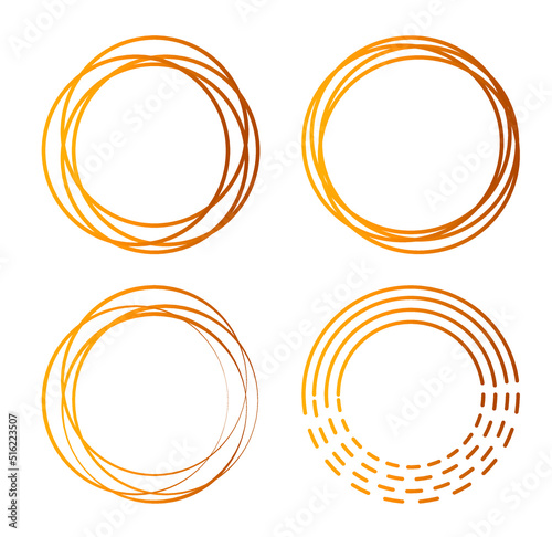 lines in gradient yellow circle pattern illustration.