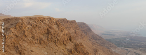 The Judean Desert and ded sea panoramic view. photo