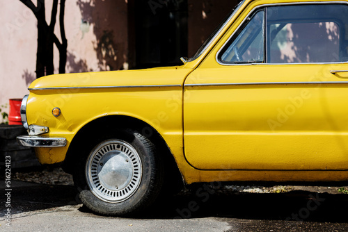 Yellow vintage car