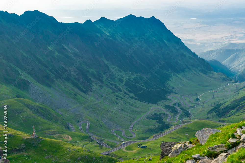 Transfagarasan mountains road, is one of the most beautiful roads in the world. Carpathians. Romania.