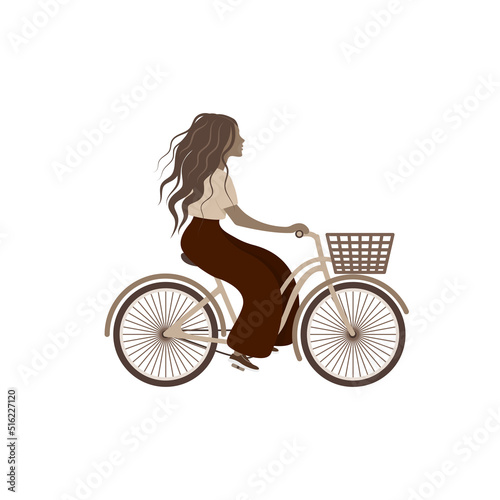 girl with bicycle