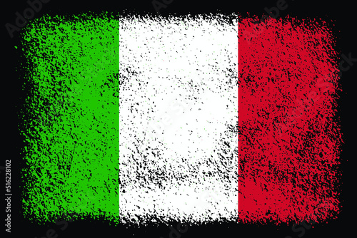 Schilderij op canvas italy grunge flag texture design