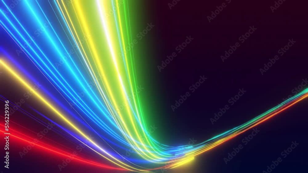 3d vj loop, abstract background with futuristic flow of multicolor glow lines. Light streaks fly pass camera or flight through data flow. Neon glowing rays in motionHi tech light flow. Speed of light. 3d vj loop, abstract background with futuristic flow of multicolor glow lines. Light streaks fly pass camera or flight through data flow. Neon glowing rays in motionHi tech light flow. Speed of light.