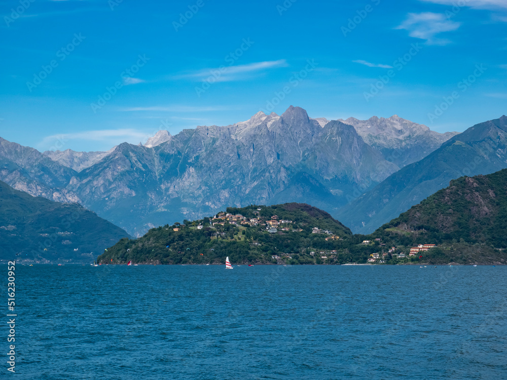 Landscape of Lake Como in summer