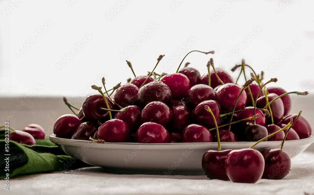 cherries in a bowl