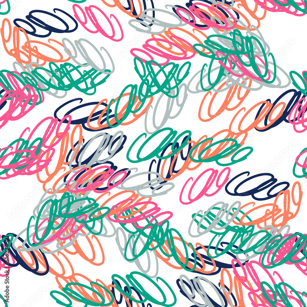 Fantasy messy freehand doodle geometric shapes seamless pattern. Infinity ditsy scribble abstract card, layout. Creative background. Textile, fabric, wrapping paper. Fantasy messy freehand doodle geometric shapes seamless pattern. Infinity ditsy scribble abstract card, layout. Creative background. Textile, fabric, wrapping paper.