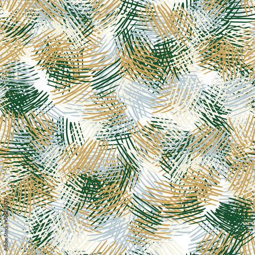 Fantasy messy freehand doodle geometric shapes seamless pattern.  Infinity ditsy scribble abstract card, layout. Creative background. Textile, fabric, wrapping paper.