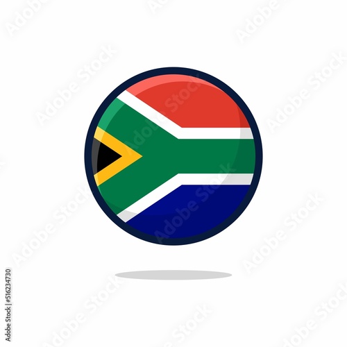 Free Download South Africa Flag Icon. South Africa Flag flat style isolated on a white background - stock vector. - GFXLoad