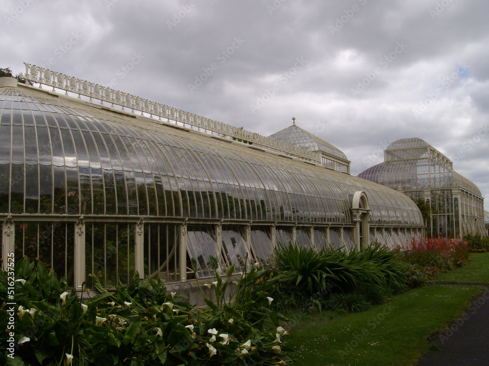 Glashäuser und Dublin, botanischer Garten