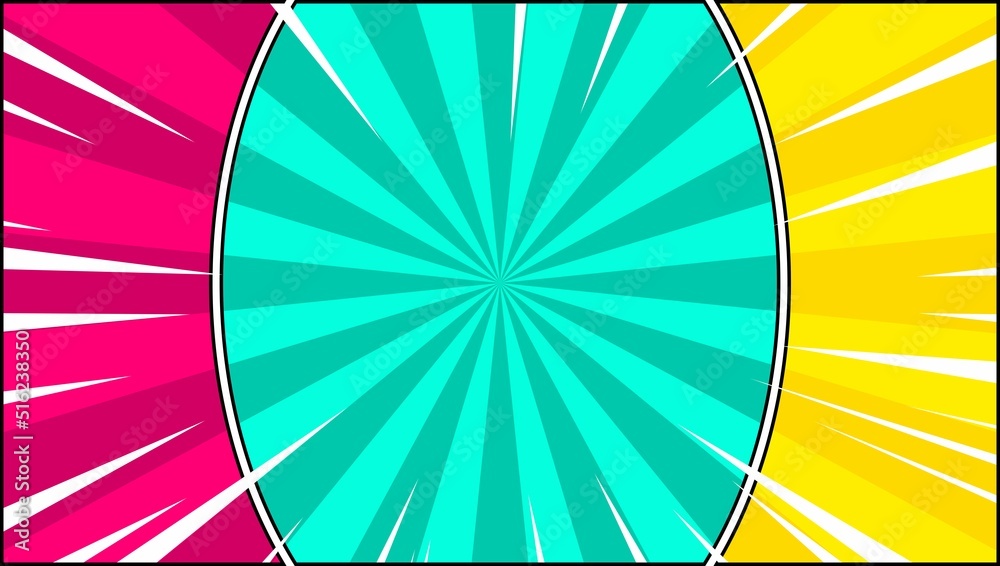Fototapeta premium Comic pop art colorful background design