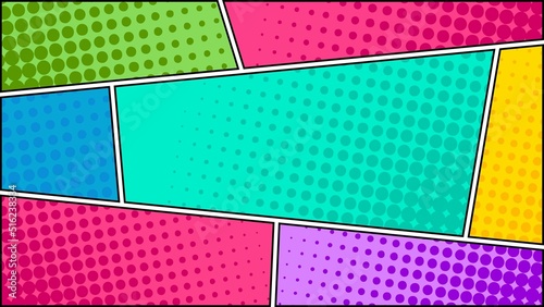 Comic pop art colorful background design