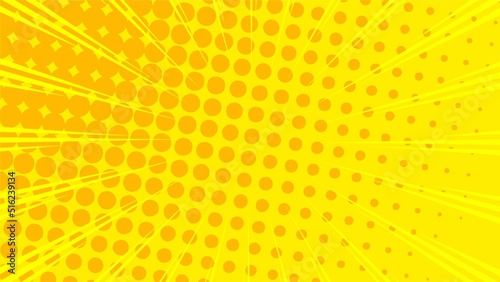 Comic abstract yellow background design