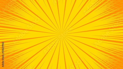 Comic abstract yellow background design