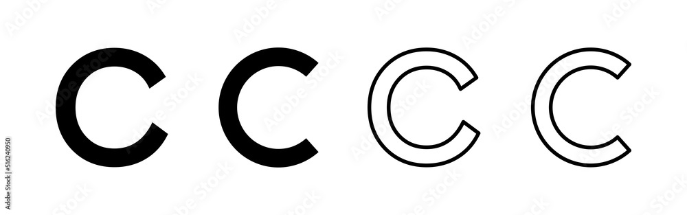 Copyright icon vector. copyright sign and symbol Copyright icon vector. copyright sign and symbol