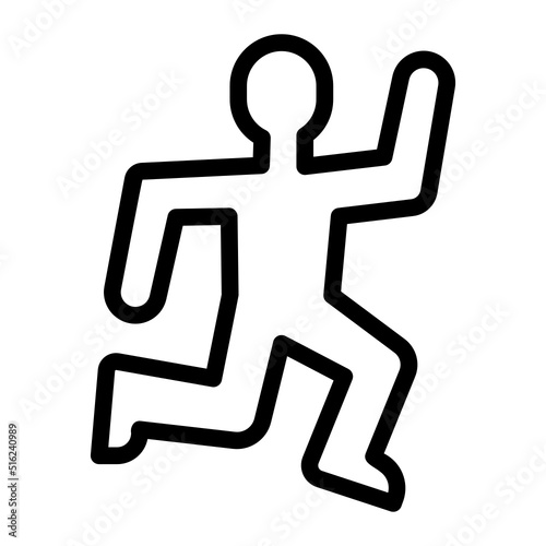 crime scene line icon