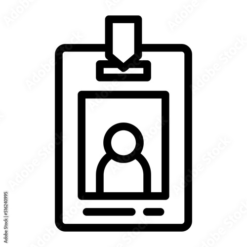 id card line icon