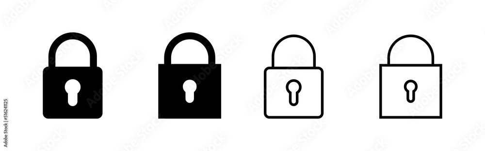 Lock icon vector. Padlock sign and symbol. Encryption icon. Security symbol Lock icon vector. Padlock sign and symbol. Encryption icon. Security symbol