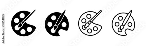 Paint icon vector. paint brush sign and symbol. paint roller icon vector
