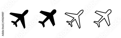 Plane icon vector. Airplane sign and symbol. Flight transport symbol. Travel sign. aeroplane