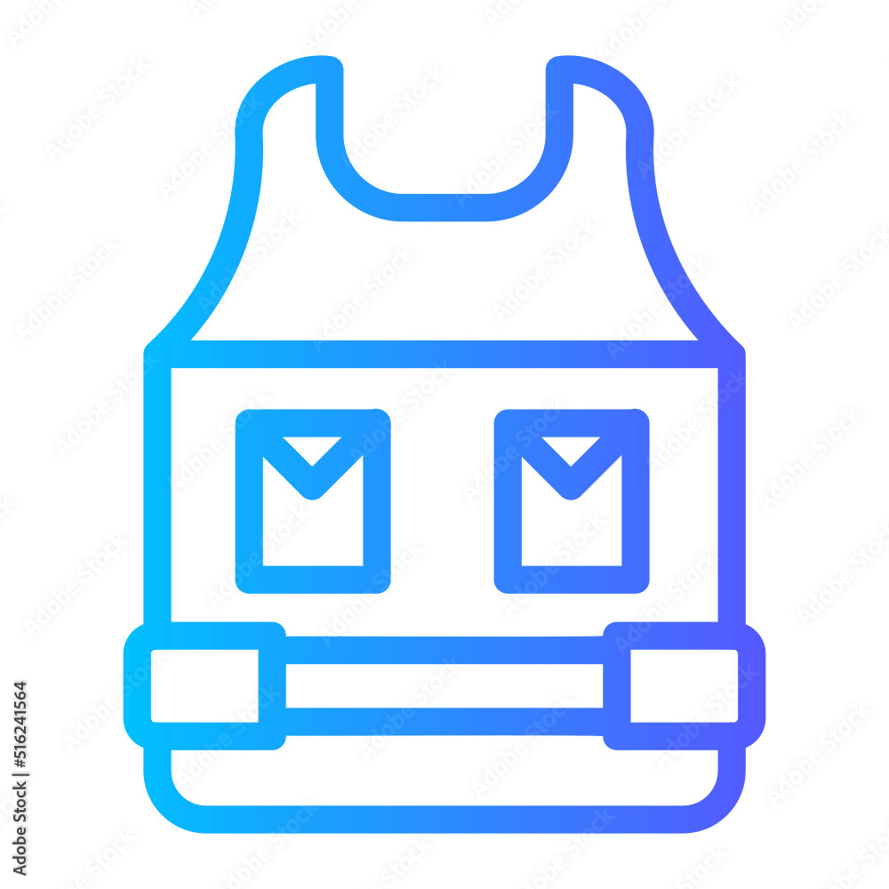 bulletproof vest gradient icon bulletproof vest gradient icon