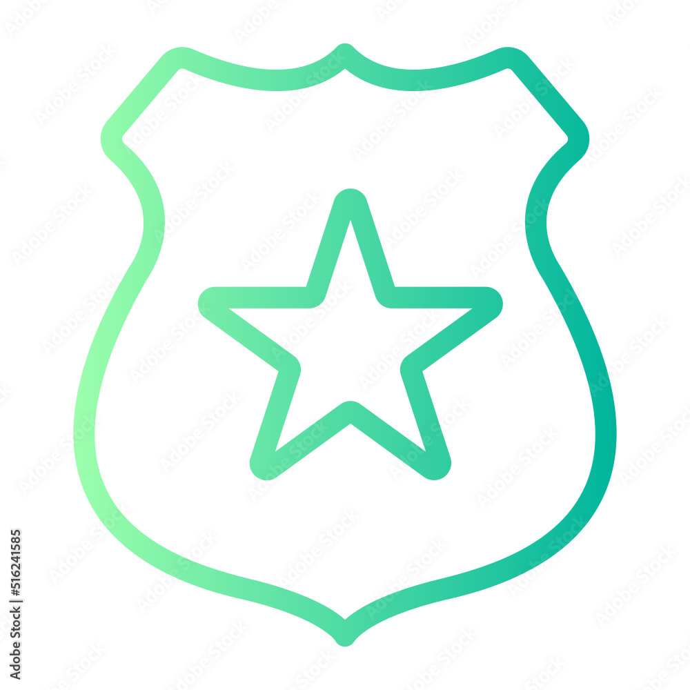 police badge gradient icon police badge gradient icon