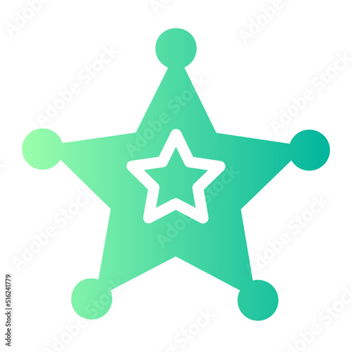 sheriff badge gradient icon
