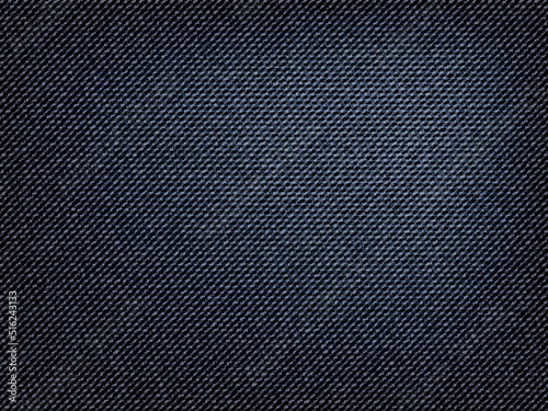 Denim texture pattern. Jeans material background in black color, textile banner for apparel design, wallpaper, vector illustration