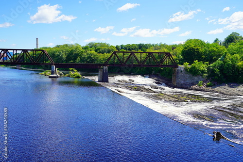 A water fall on Kennebec river photo