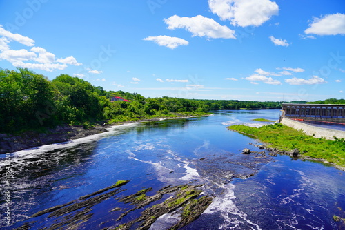 A water fall on Kennebec river