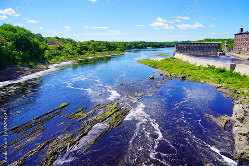 A water fall on Kennebec river	 photo