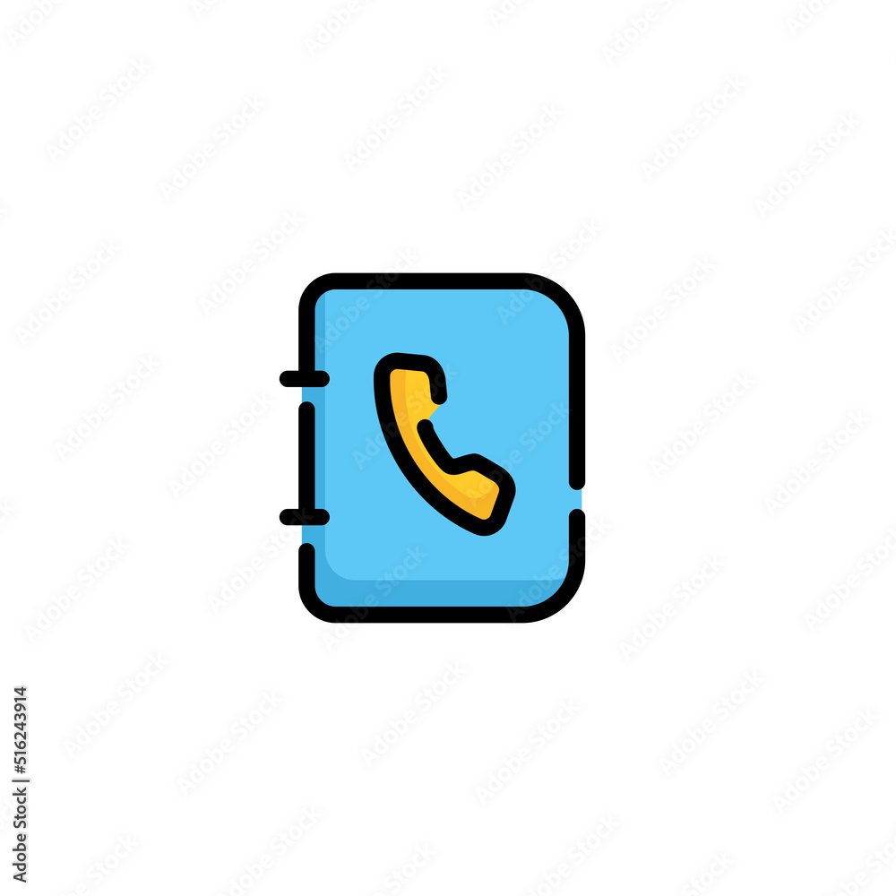 Phone book icon design vector. Contact icon Phone book icon design vector. Contact icon