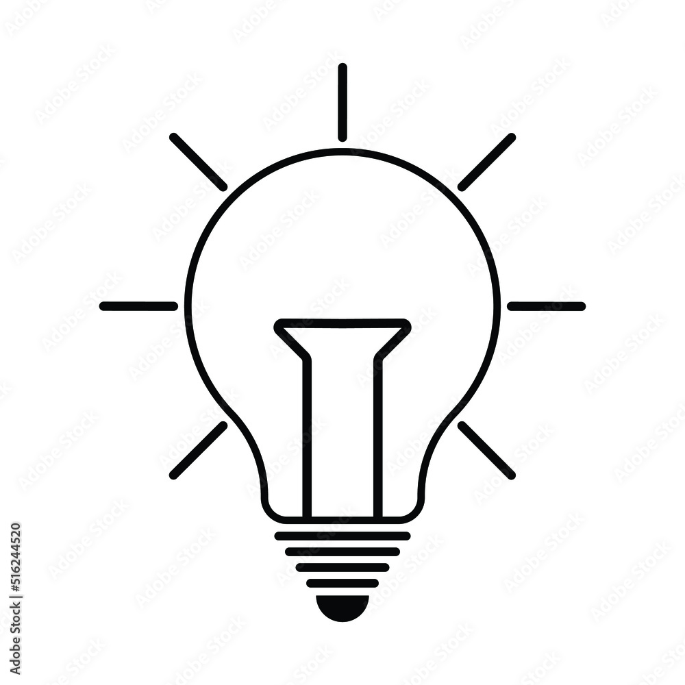 Light bulb icon isolated on white background Light bulb icon isolated on white background