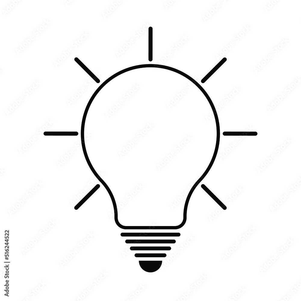 Light bulb icon isolated on white background Light bulb icon isolated on white background