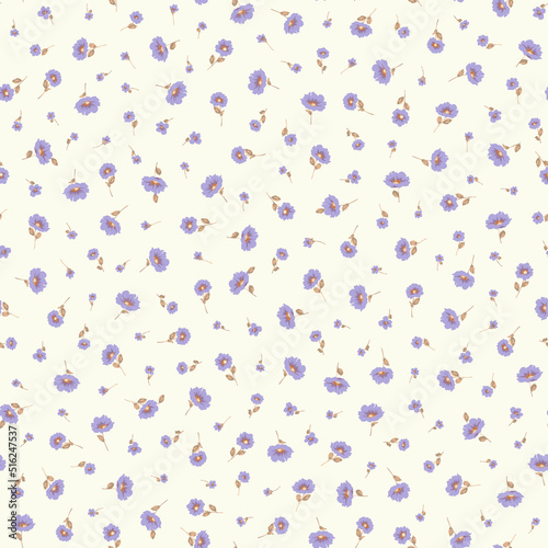 Seamless and liberty style cute floral pattern,