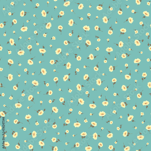 Seamless and liberty style cute floral pattern,