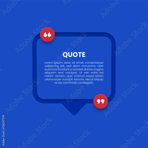 Quotes or testimonial frame box template