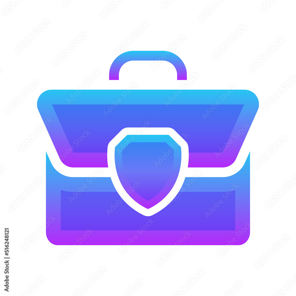 suitcase shield logo gradient design template icon element suitcase shield logo gradient design template icon element