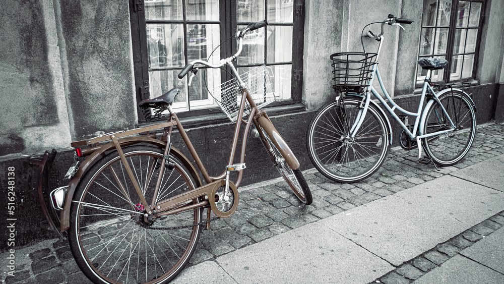 Obraz premium bicycles in the street in Denmark