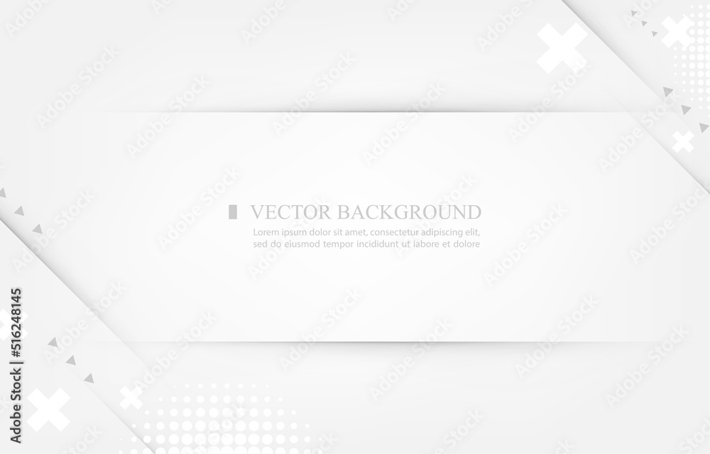 Abstract white vector wallpaper.shadow layer concept.medical white background
