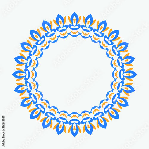 Round Decorative Border Frame with Clear Background. Ideal for vintage label designs.